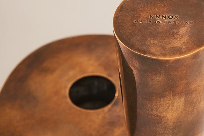 Duo Candle Holder, Brass by Knnox