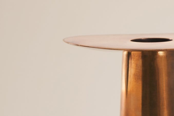 Duo Candle Holder, Brass by Knnox