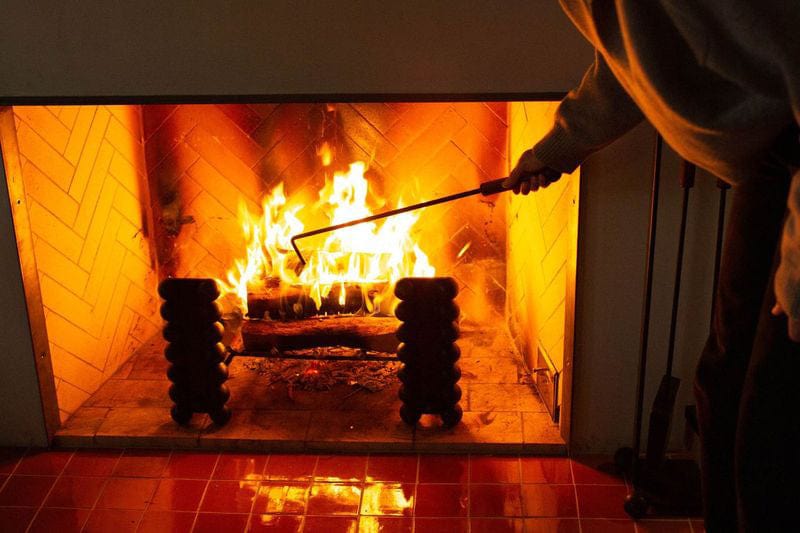 Flecto Andirons Fireplace