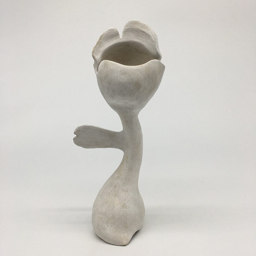 Floral Voice Glazed Stoneware Sculpture by Evamarie Pappas-Oglander