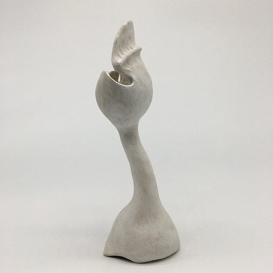 Floral Voice Glazed Stoneware Sculpture by Evamarie Pappas-Oglander