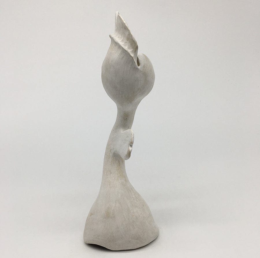 Floral Voice Glazed Stoneware Sculpture by Evamarie Pappas-Oglander