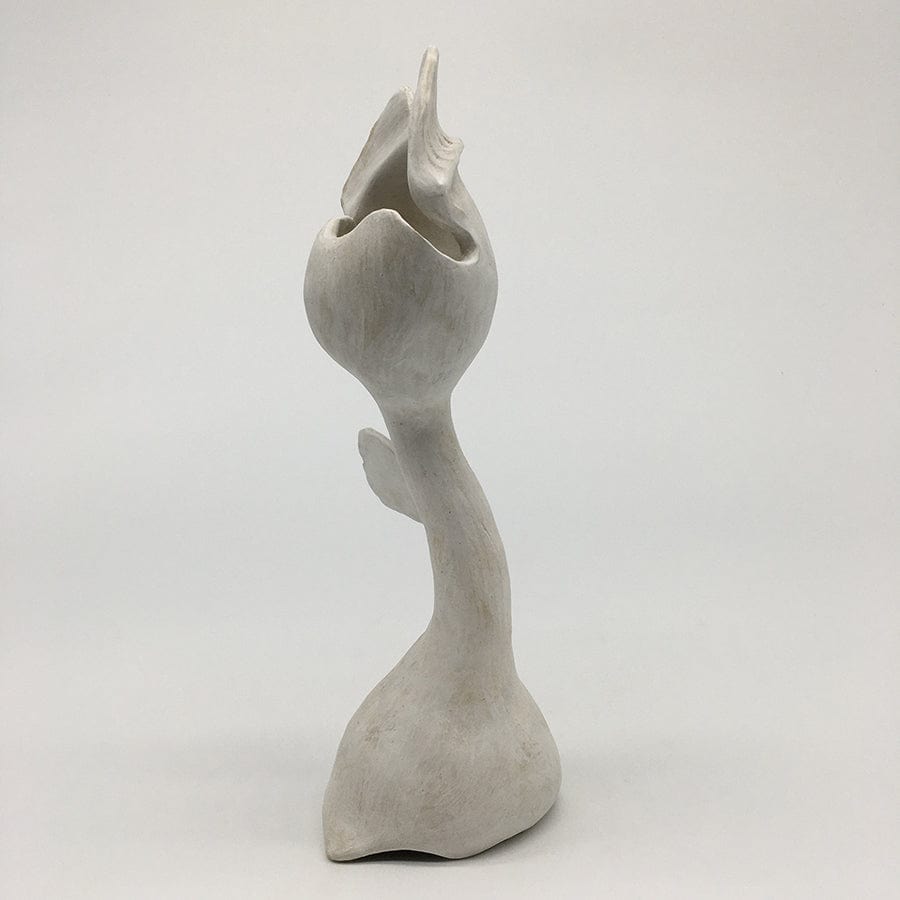 Floral Voice Glazed Stoneware Sculpture by Evamarie Pappas-Oglander