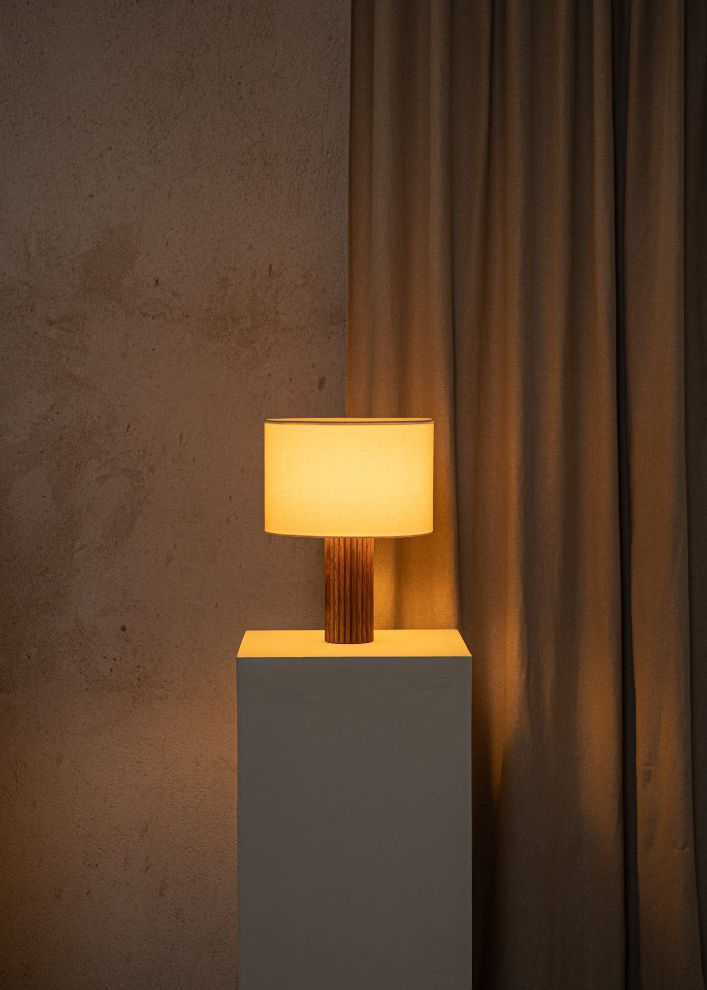 Flutita Table Lamp in Walnut Wood by Simone & Marcel Table Lamps