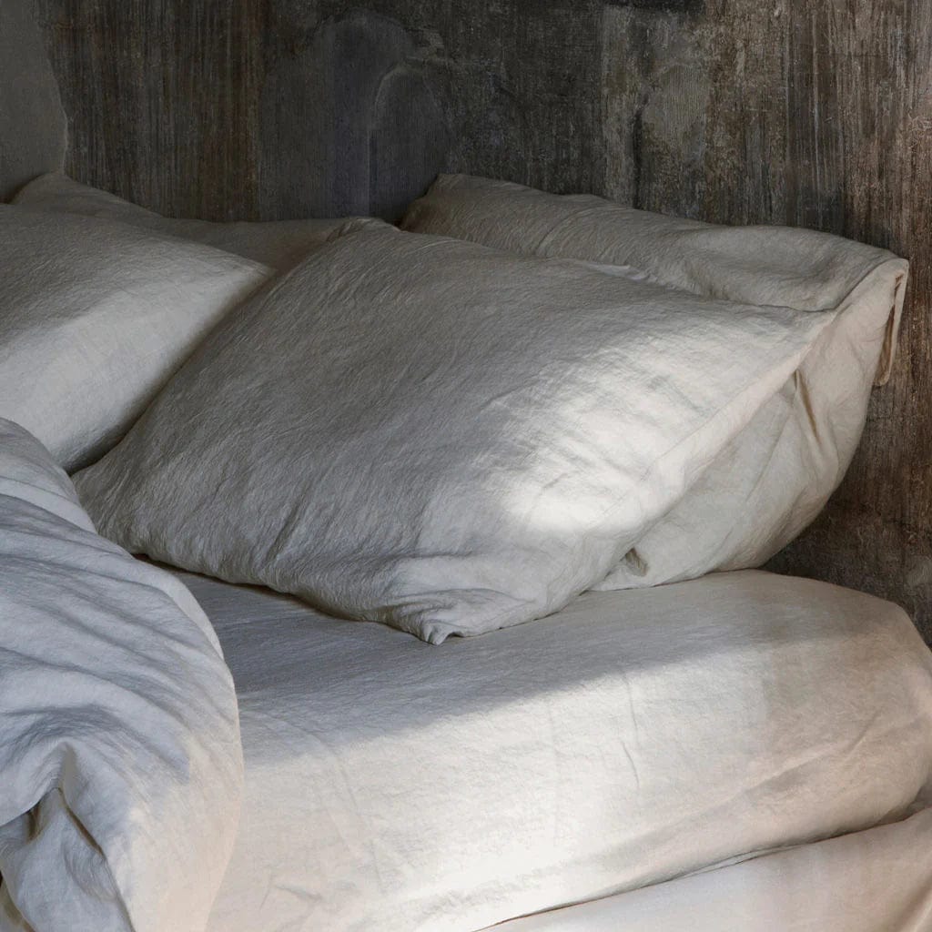 Italian-crafted Linen - Fitted Sheet Decor California King / Natural