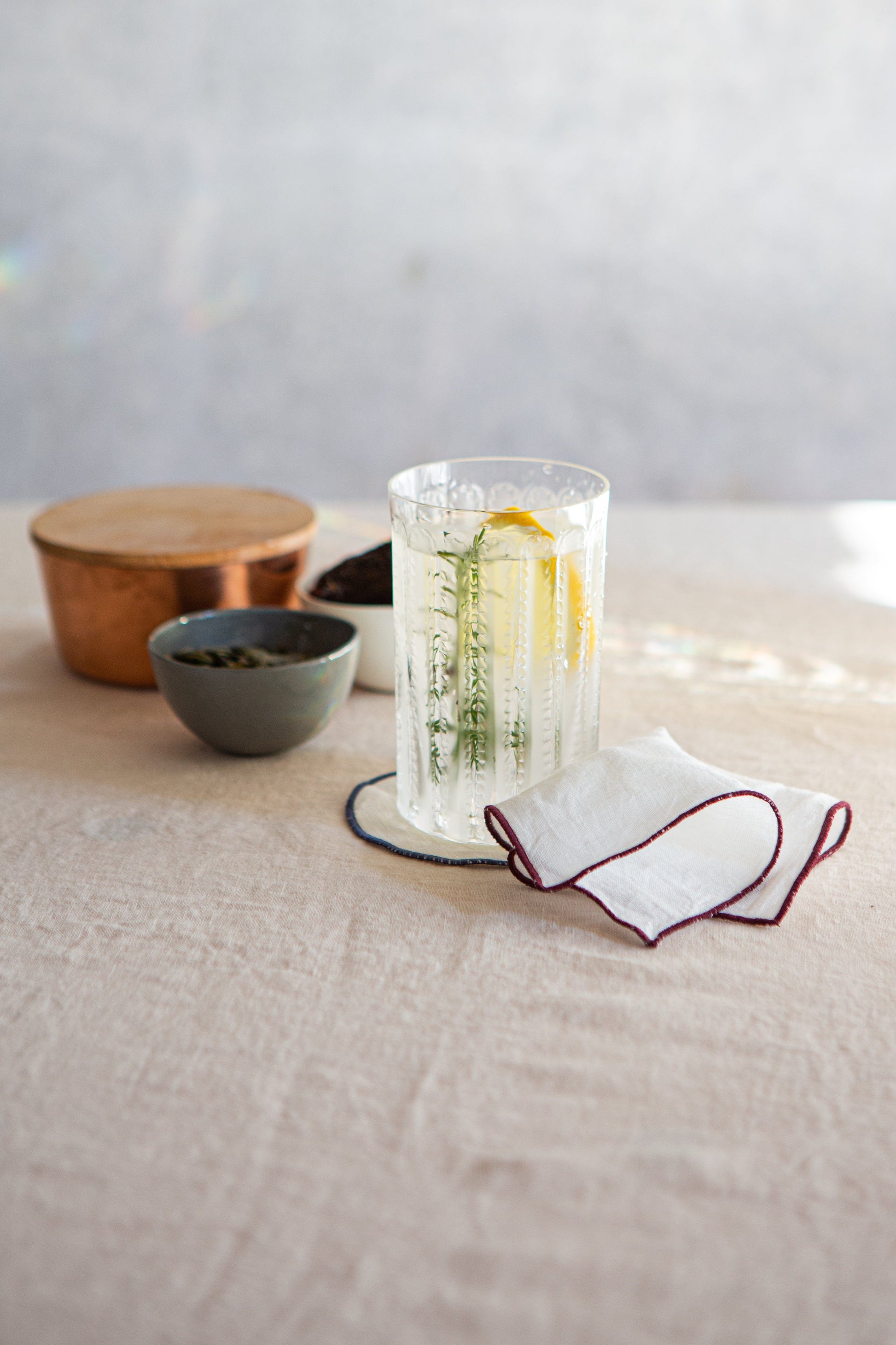 Linen Cocktail Napkins (Set of 5) Decor