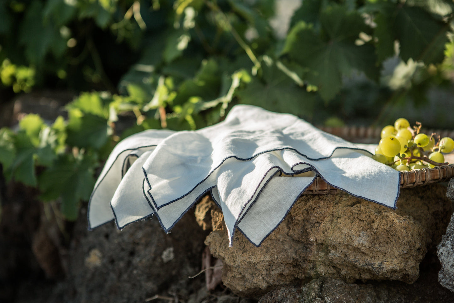 Linen Napkin w/ Rolled Hem Decor