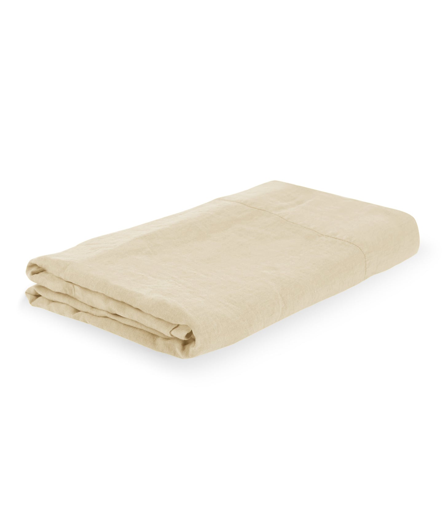 Linen Tablecloth w/ Large Border Decor Medium / Cream