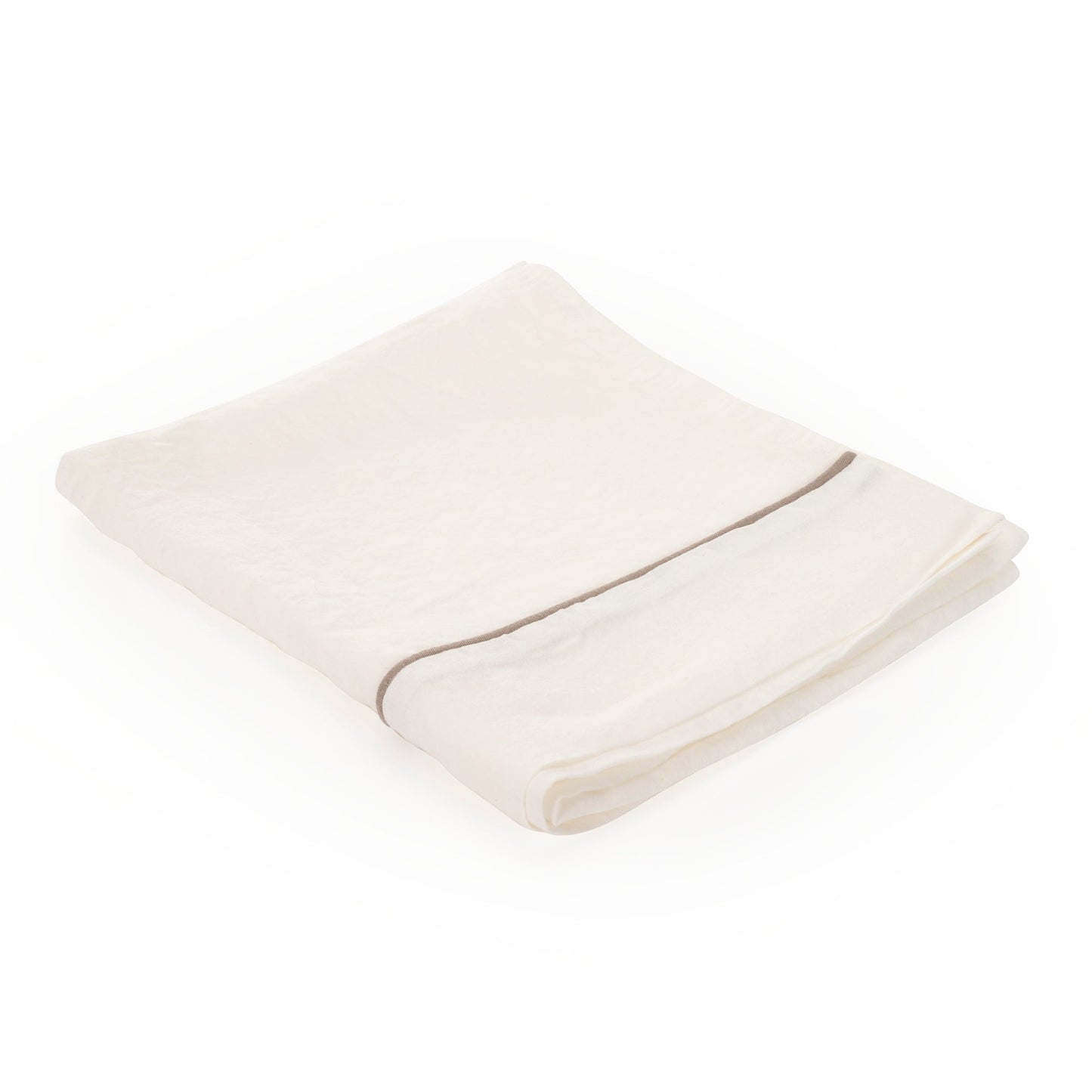 Linen Top Sheet w/ Piping Decor