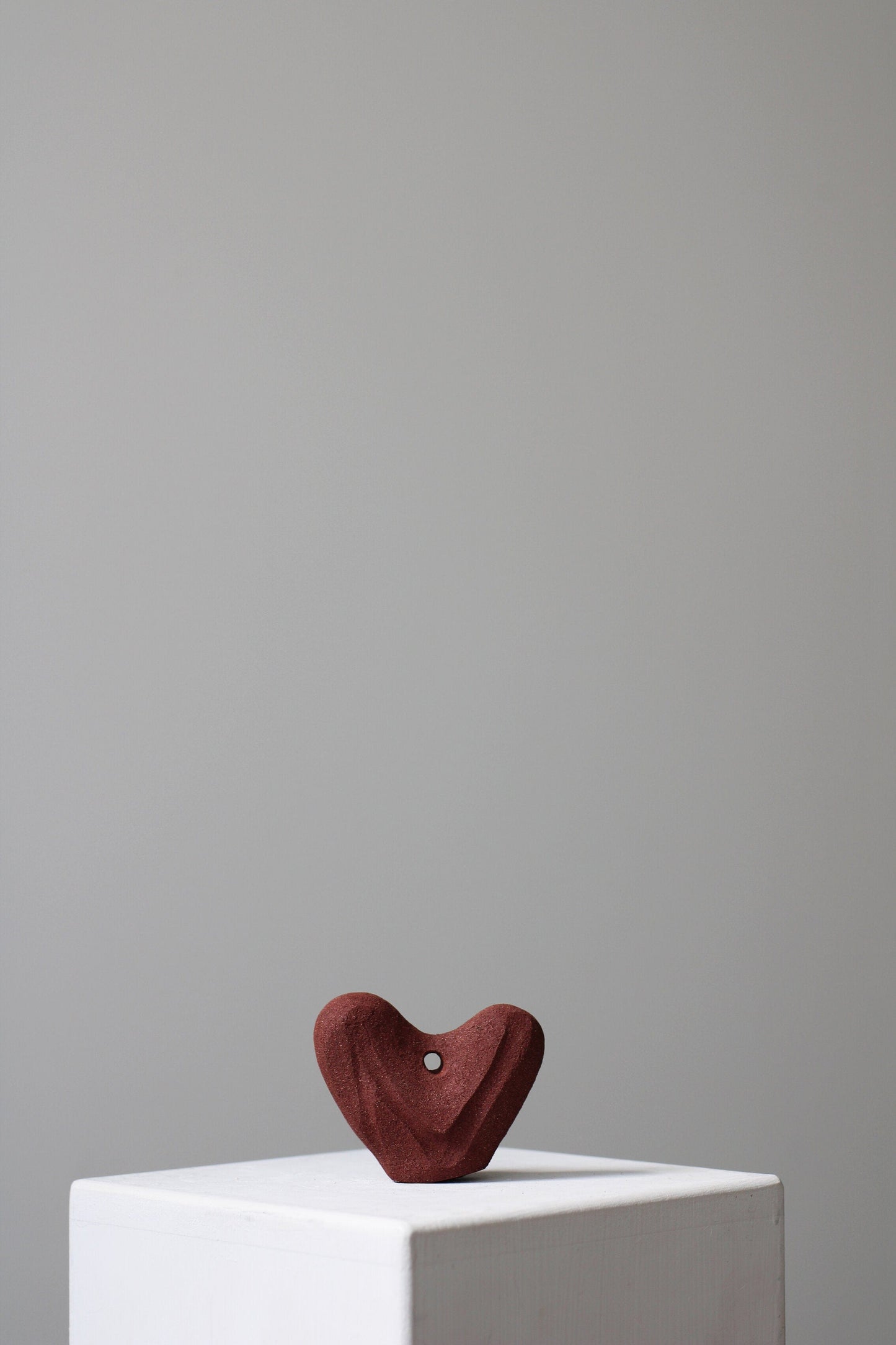 M14 Red Stoneware Sculpture by Abid Javed