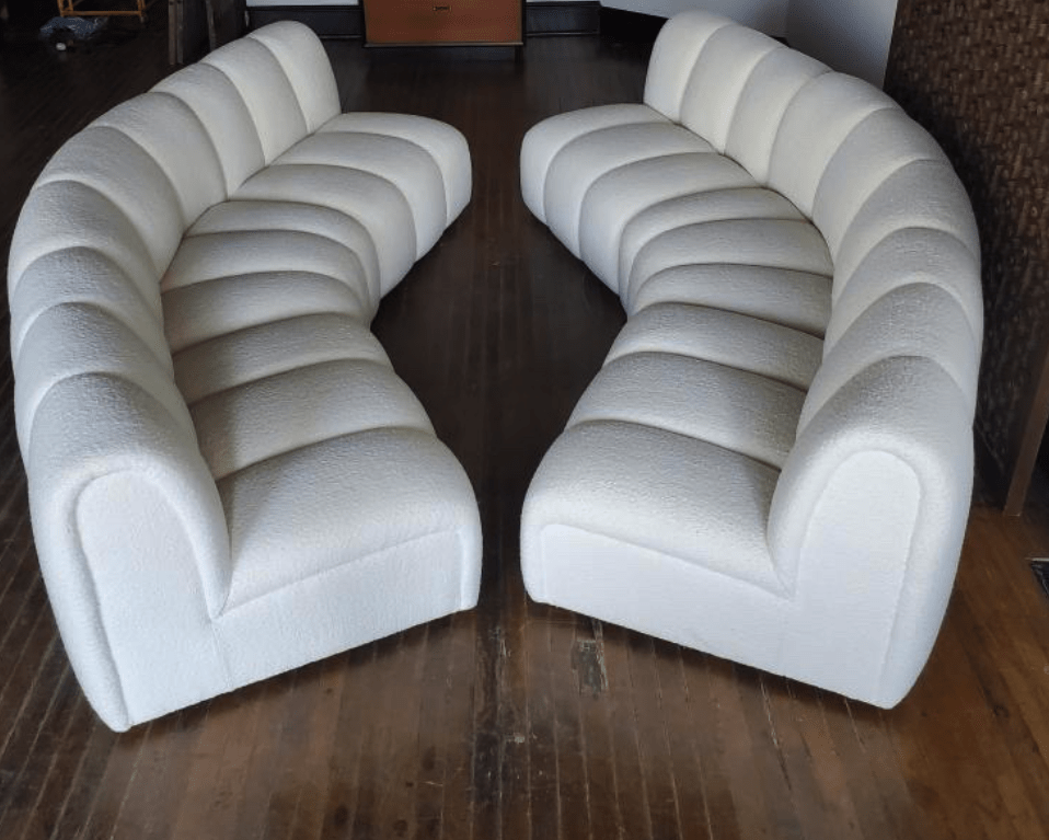 Modular Channel Sofa in Belgian Bouclé Sofas