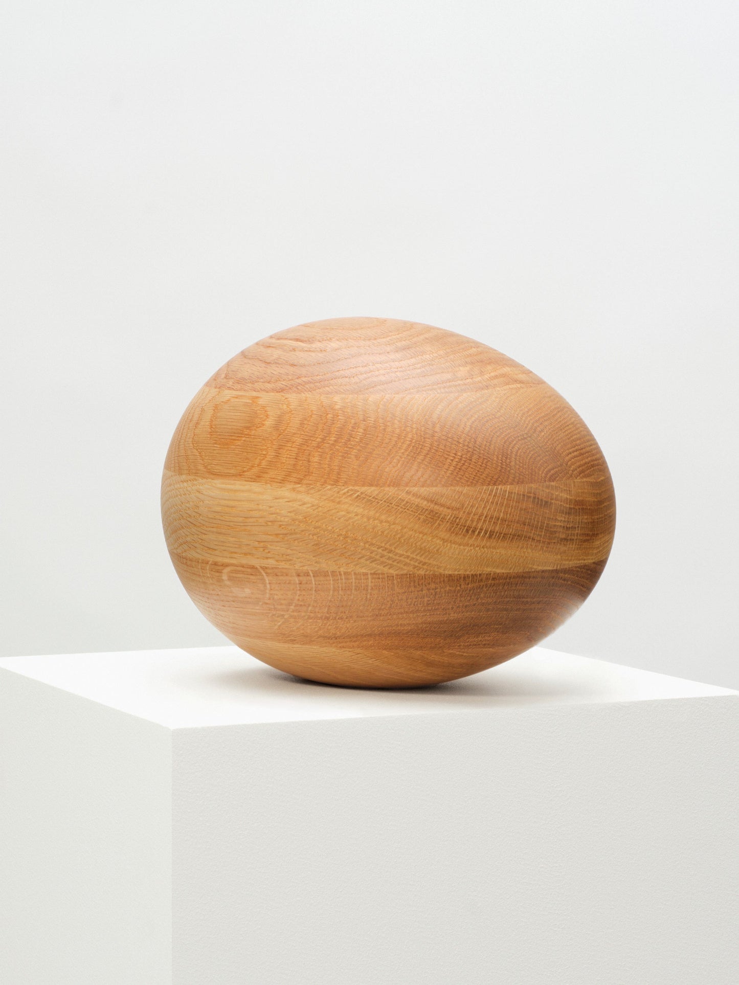 Natural Oak Egg Sculpture sculptures
