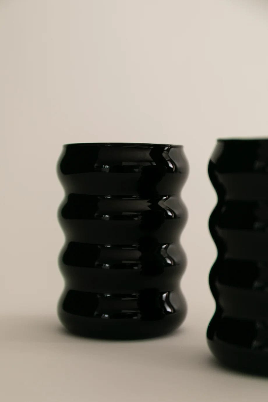 Opaque Ripple Cup Set - Onyx