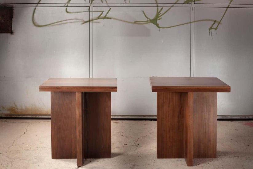 Solid Natural Walnut Side Tables End Tables