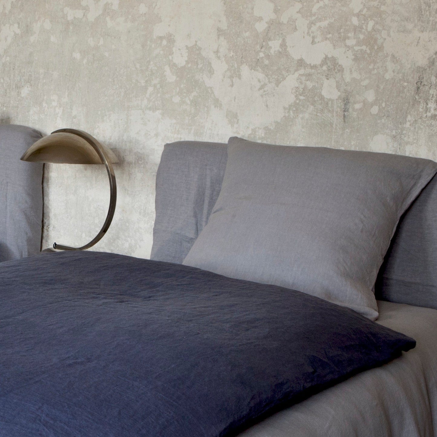 Square Linen Pillowcase Decor Charcoal