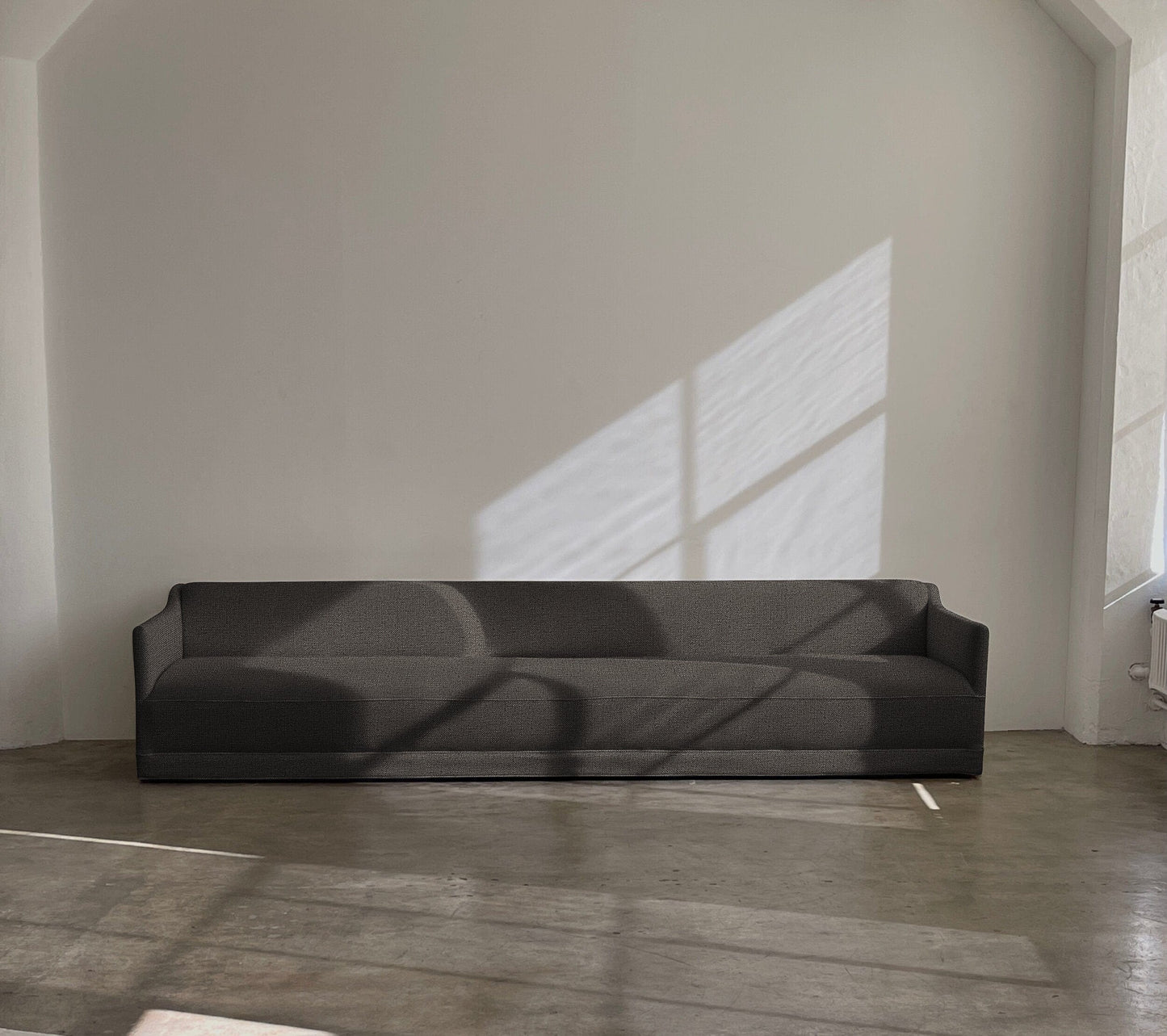 The Noelle Linen Sofa Sofas 72" / Espresso