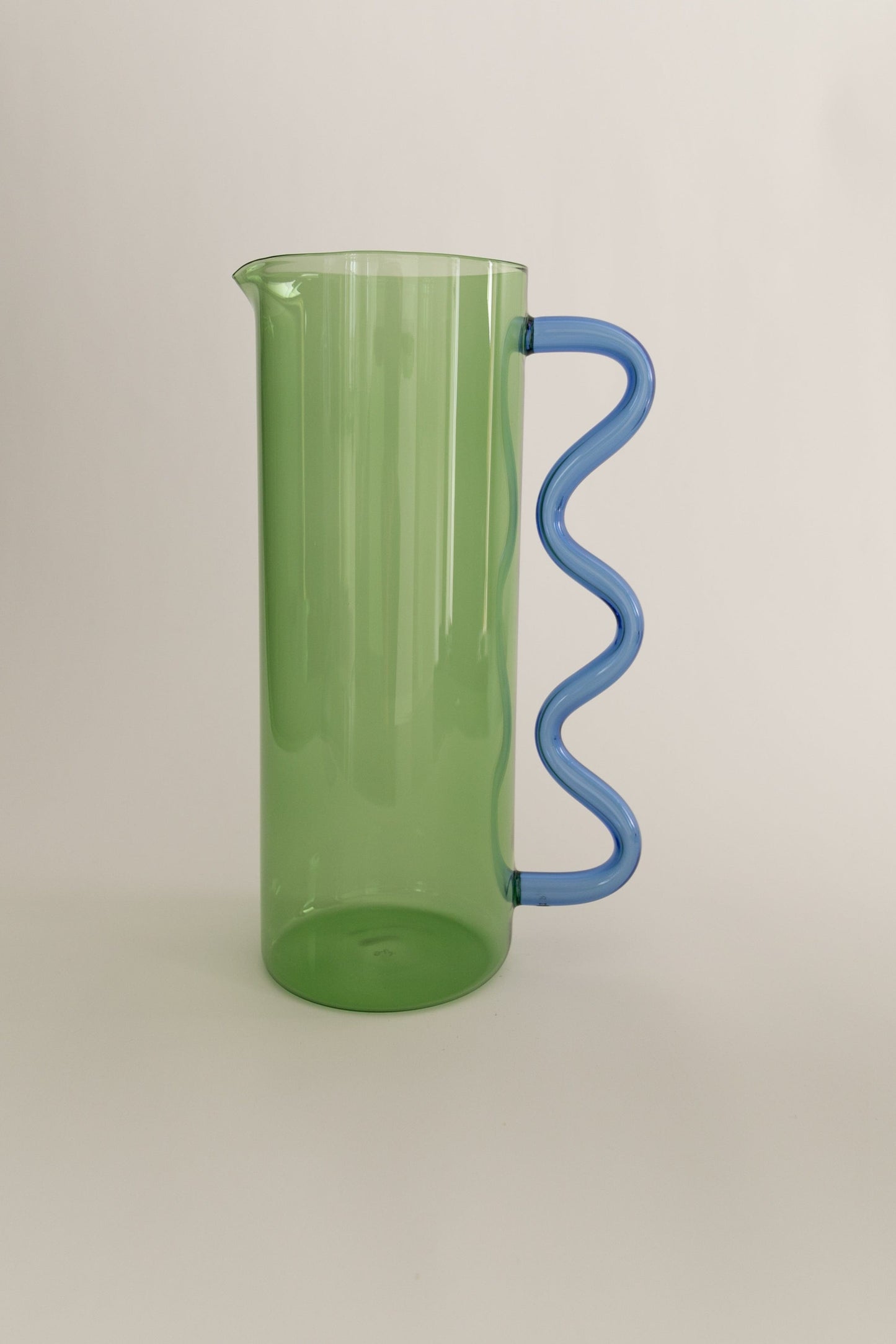 Wave Pitcher - Green w/ Blue