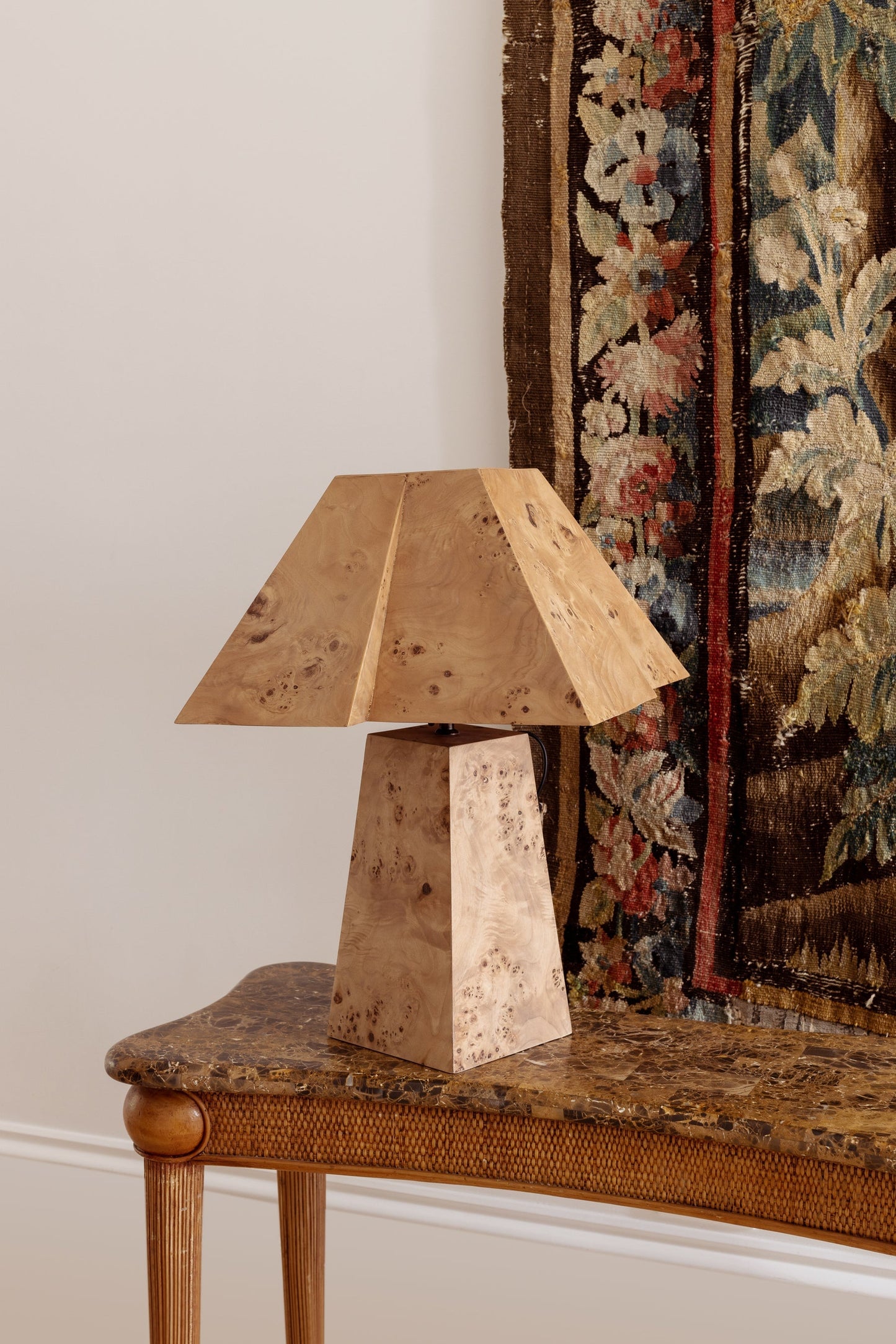 Bohan Table Lamp in Burlwood by Rachel Donath Table Lamps
