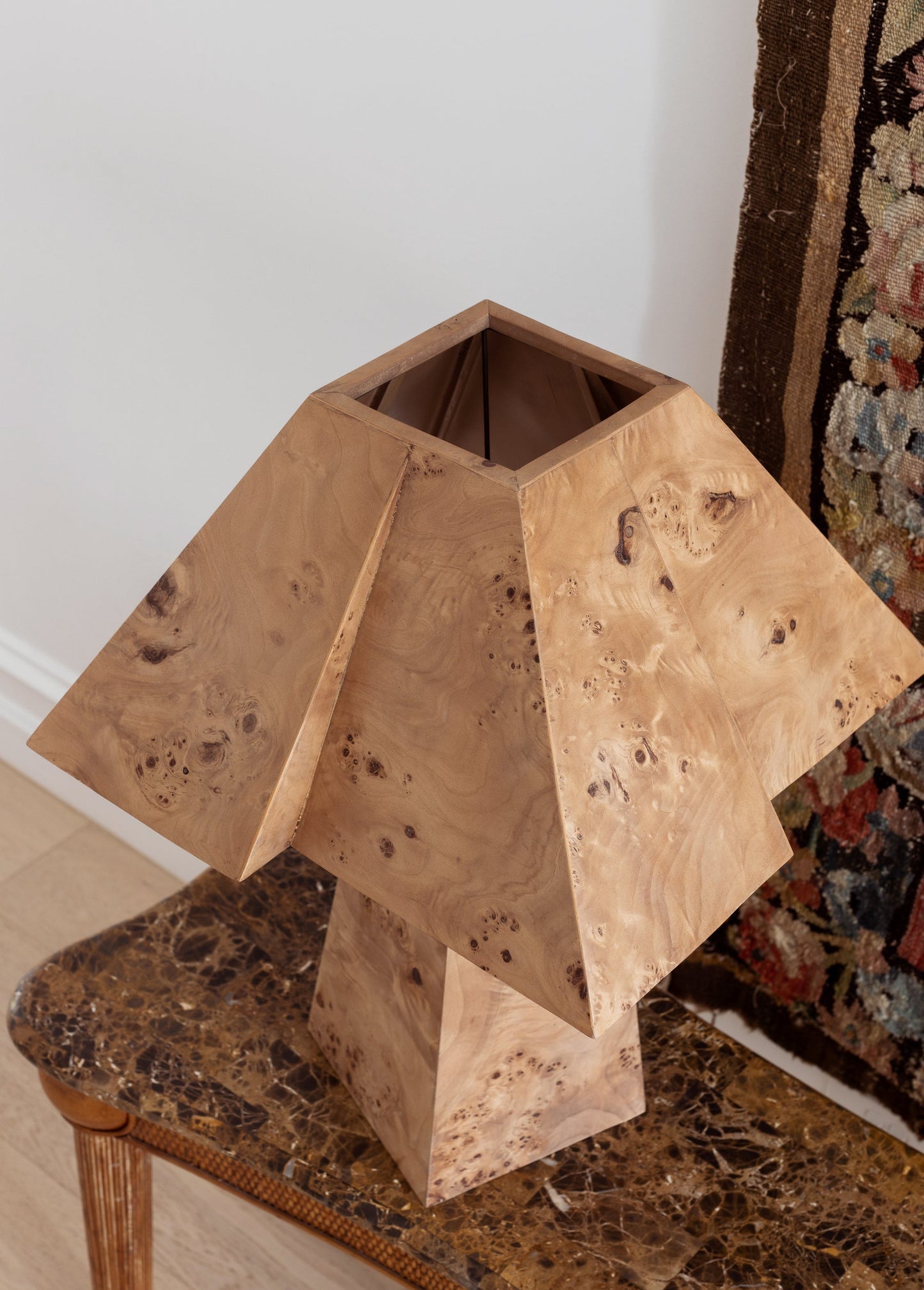 Bohan Table Lamp in Burlwood by Rachel Donath Table Lamps