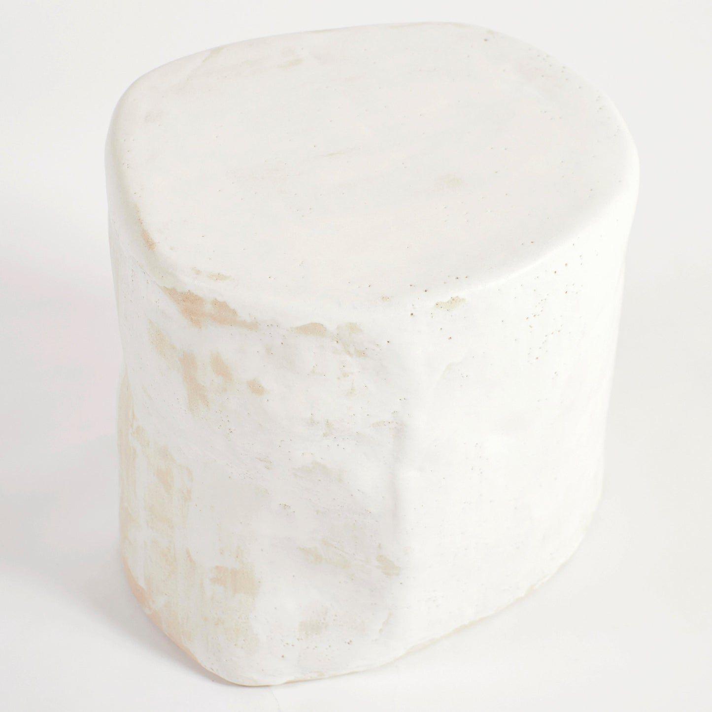 Ceramic Side Table - Small (Custom Shape) in White End Tables