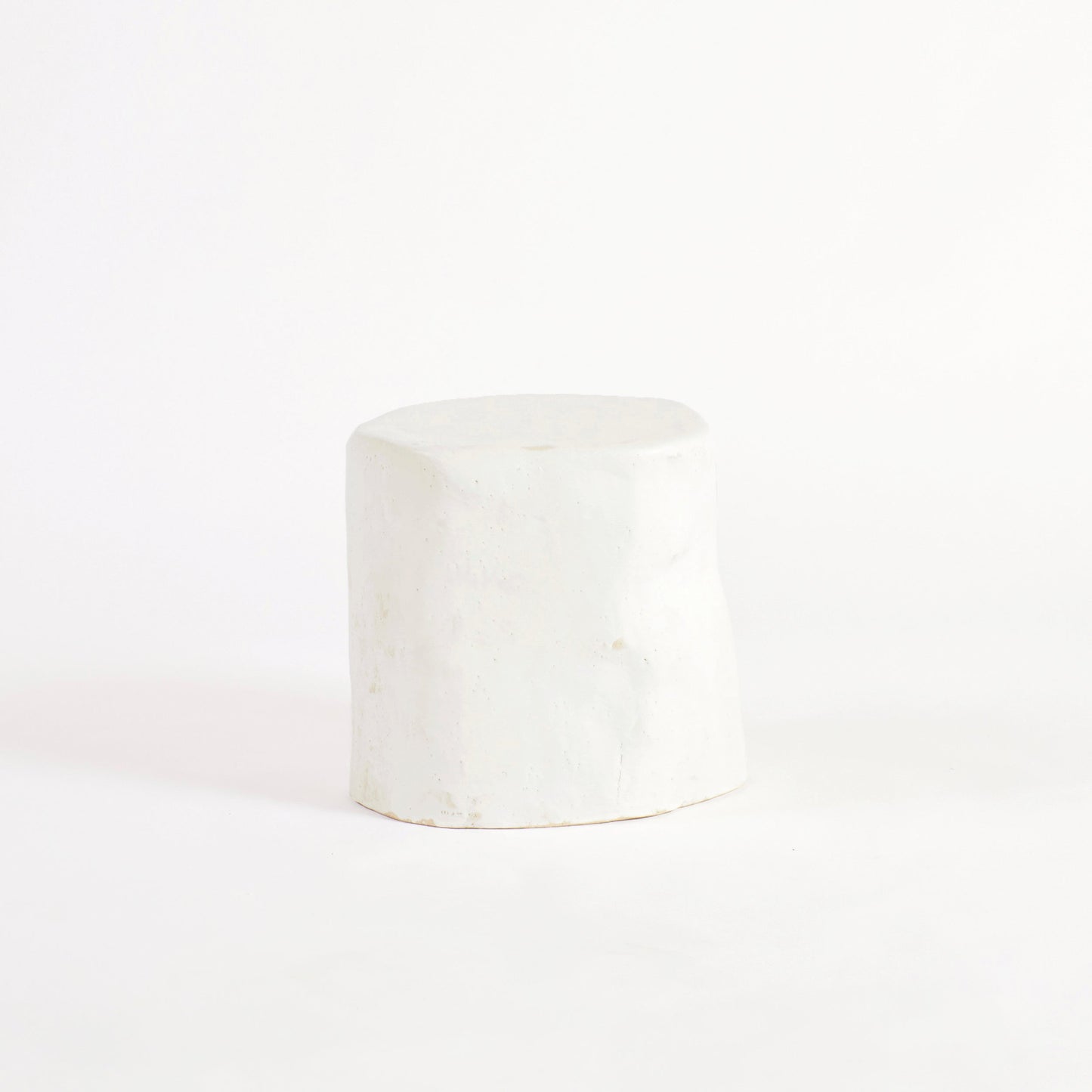 Ceramic Side Table - Small (Custom Shape) in White End Tables