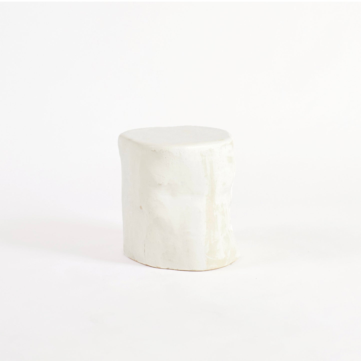 Ceramic Side Table - Small (Custom Shape) in White End Tables