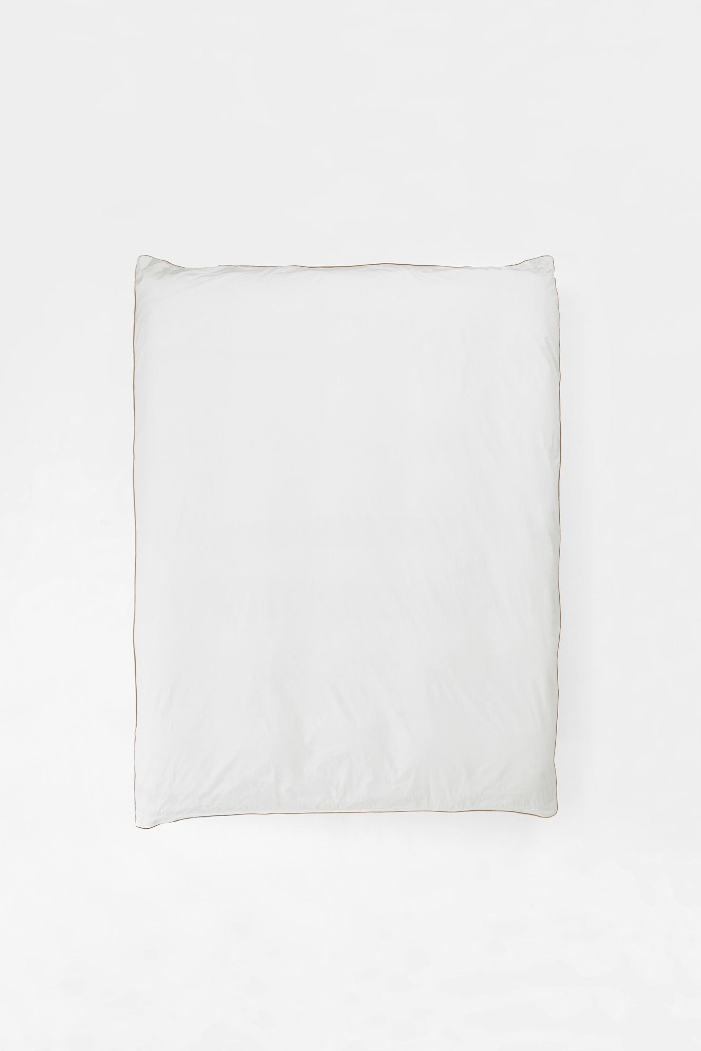 Contrast Edge Organic Cotton Percale Duvet Cover - Prism with Carob Duvet Covers in Super King