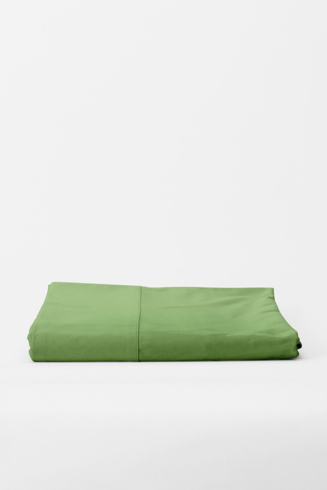 Mono Organic Cotton Percale Flat Sheet Bed Sheets in Apple