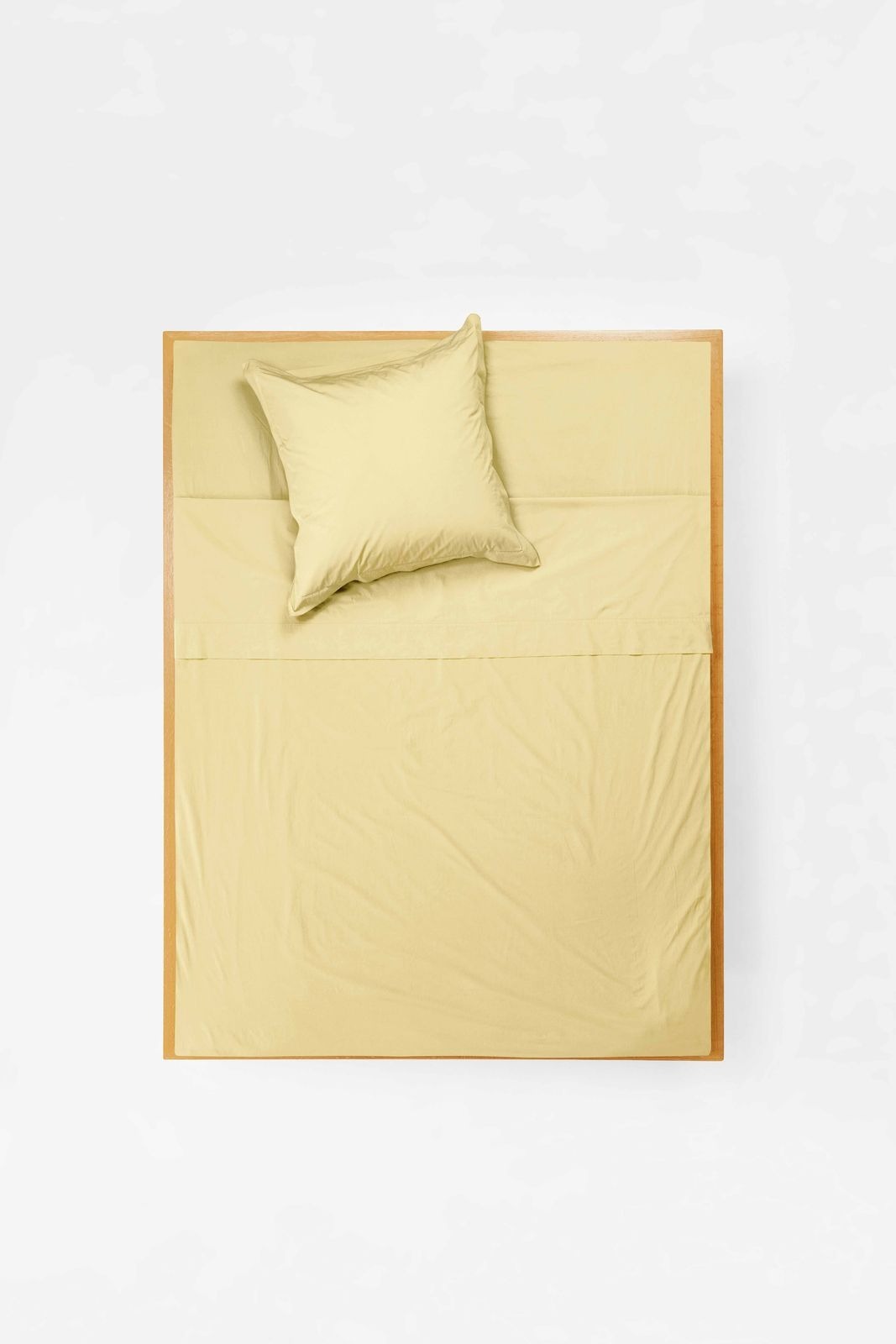 Mono Organic Cotton Percale Flat Sheet Bed Sheets in Maize