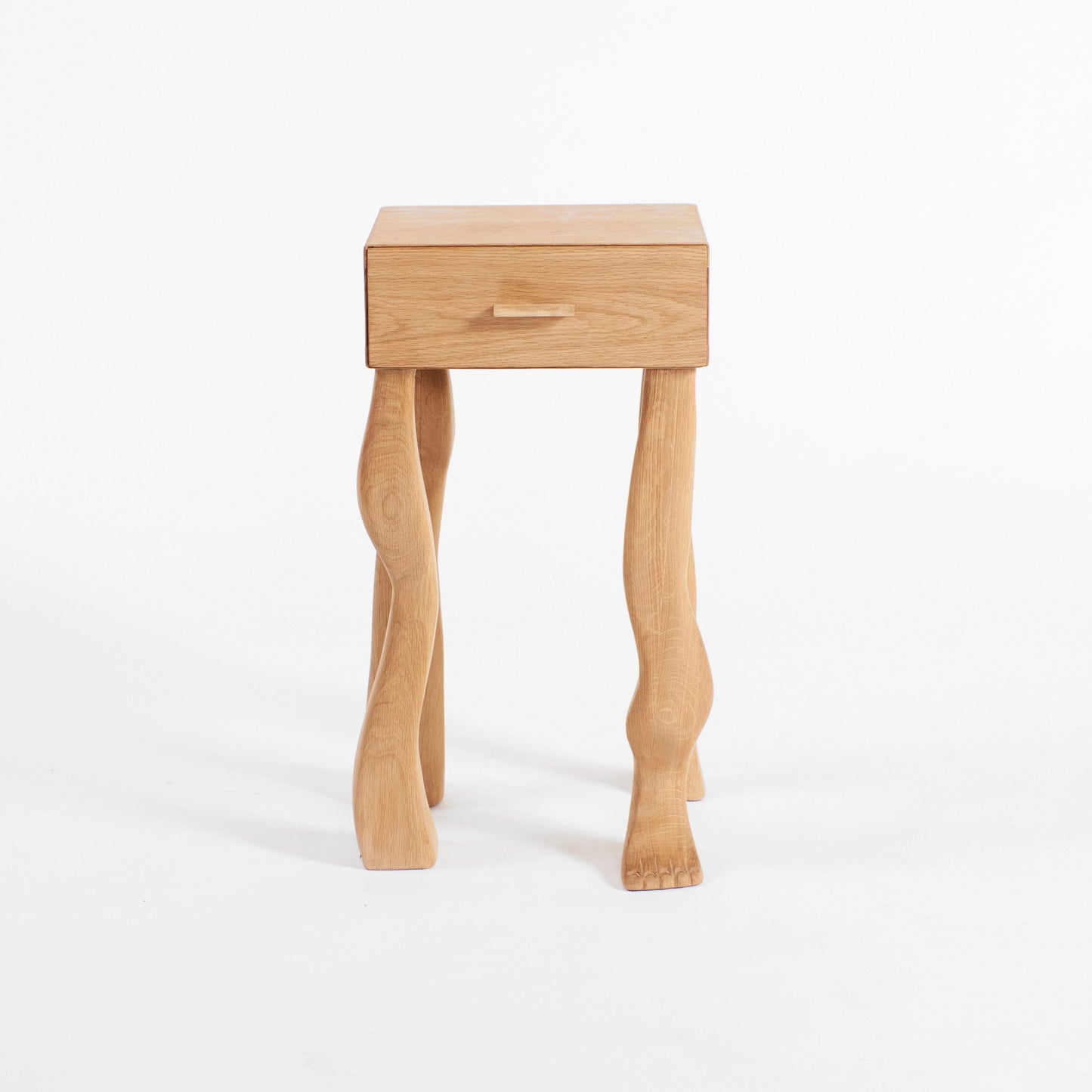 Foot Side Table in Oak End Tables