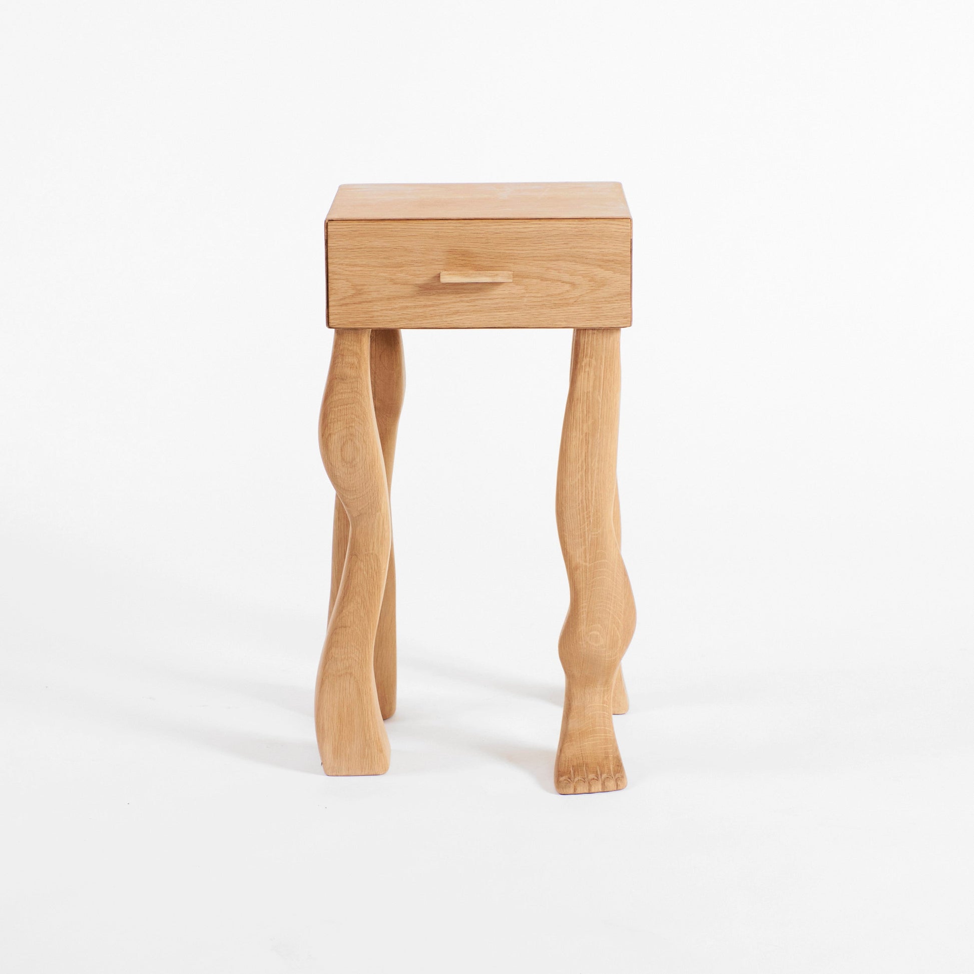 Foot Side Table in Oak End Tables