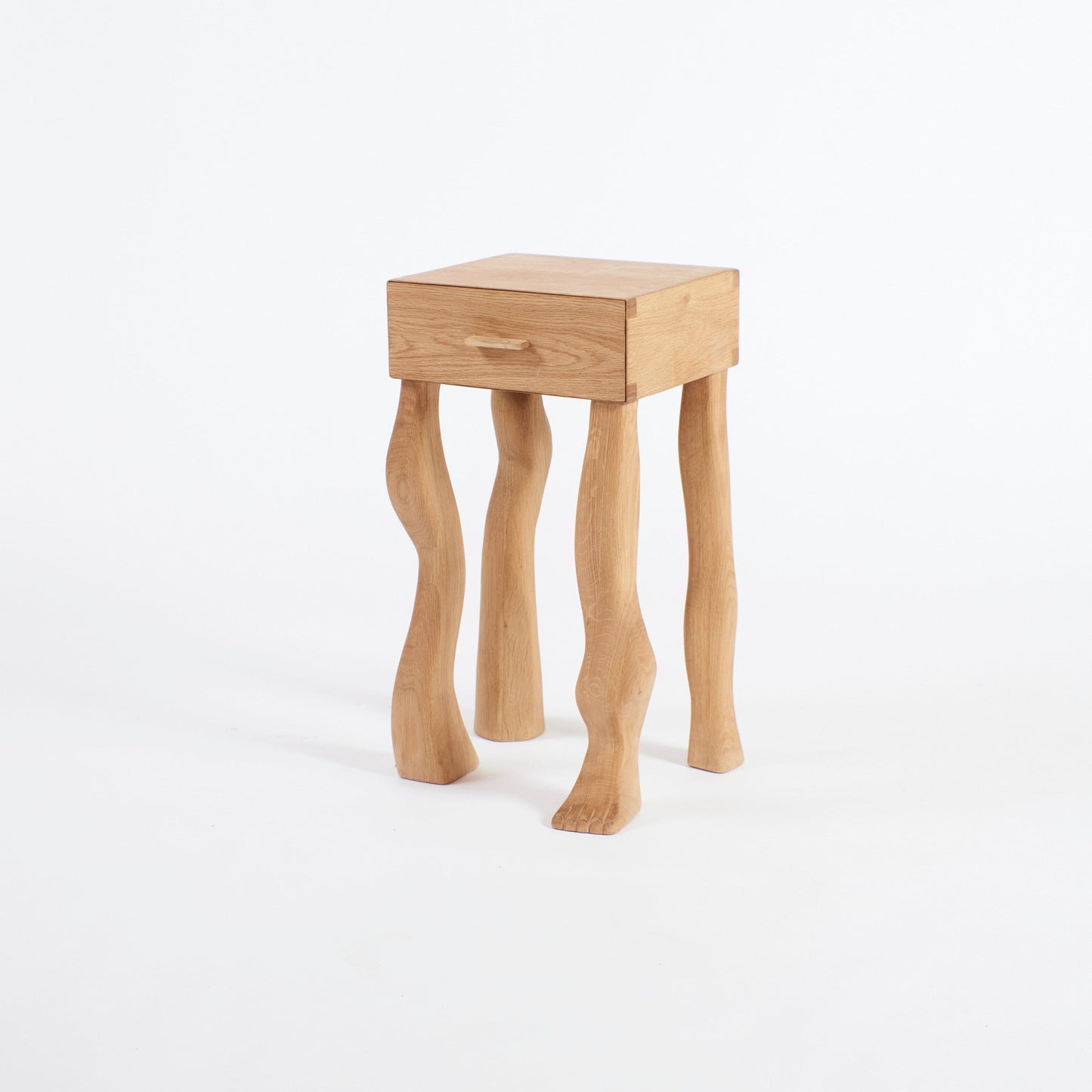 Foot Side Table in Oak End Tables