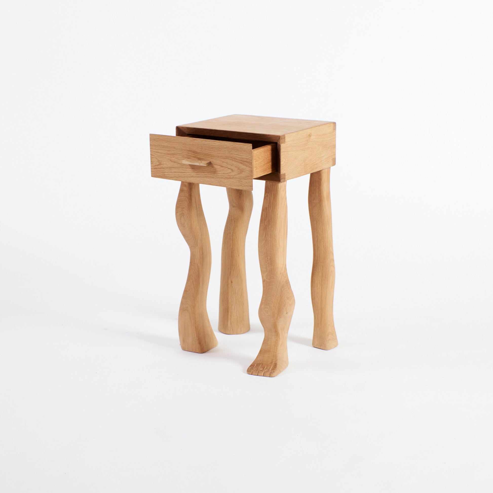 Foot Side Table in Oak End Tables