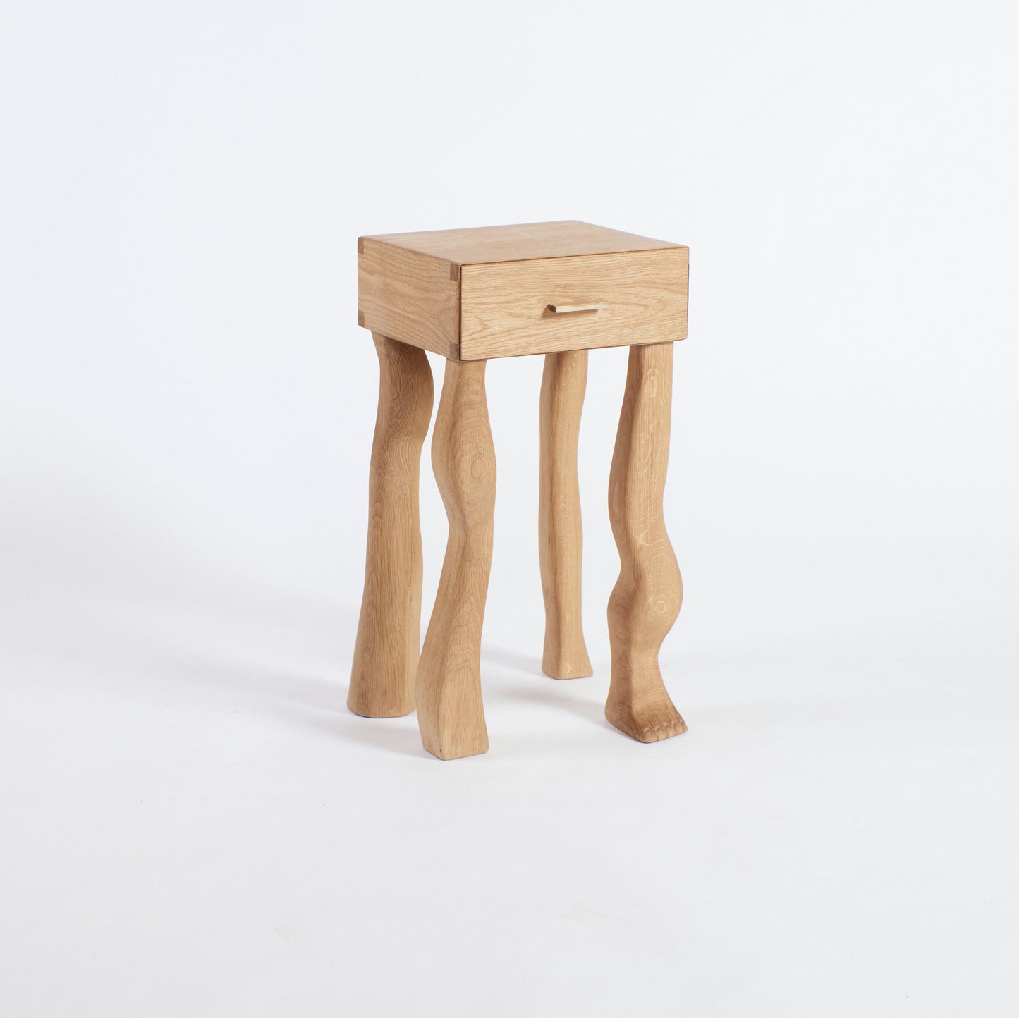 Foot Side Table in Oak End Tables
