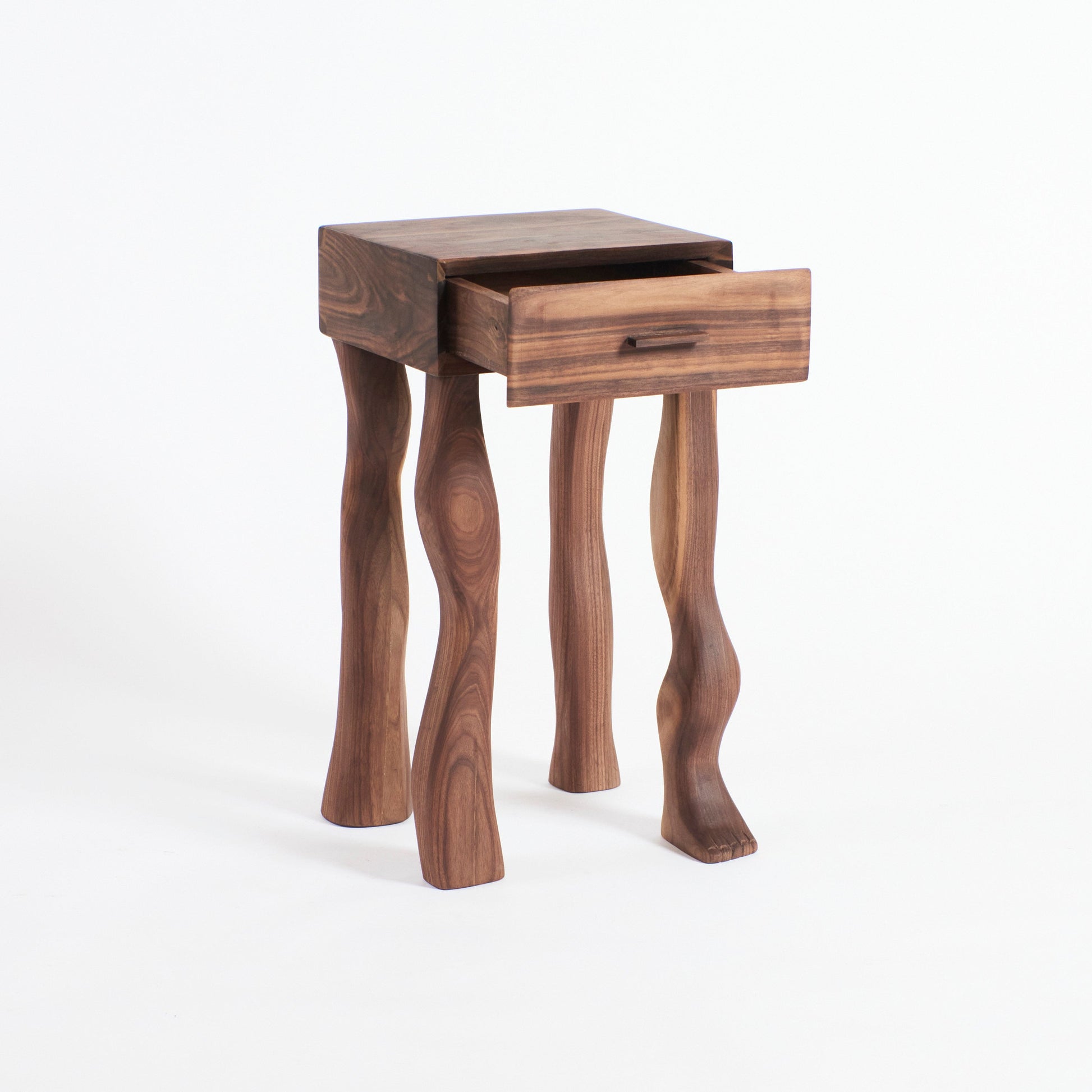 Foot Side Tables in Walnut (pair) End Tables