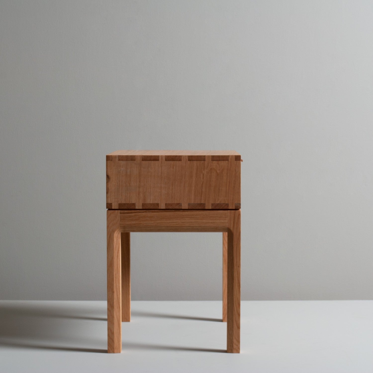 Handcrafted English Oak Drawer Nightstands - Set of 2 Bedside Tables