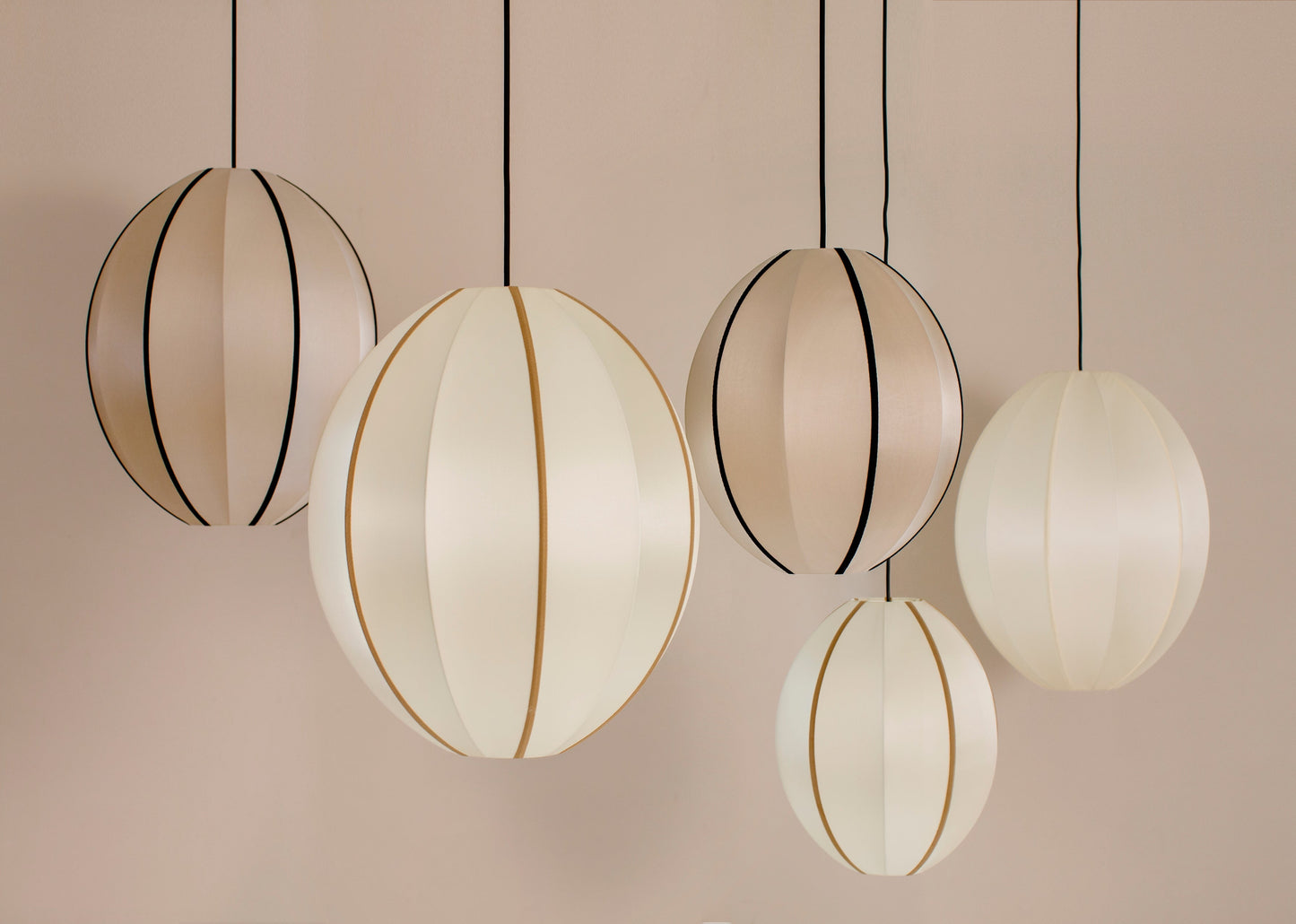 Oval Classic Silk Pendant with Black Ribbon, Large by Oi Soi Oi Pendants