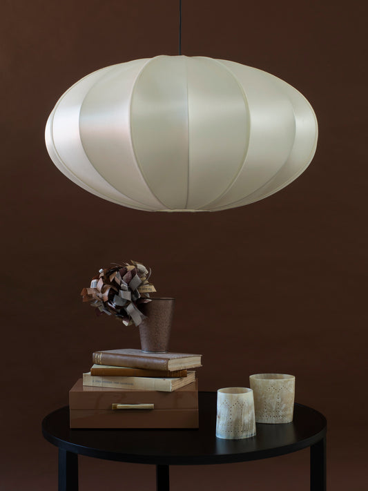 Pumpkin Silk Pendant with White Ribbon by Oi Soi Oi Pendants