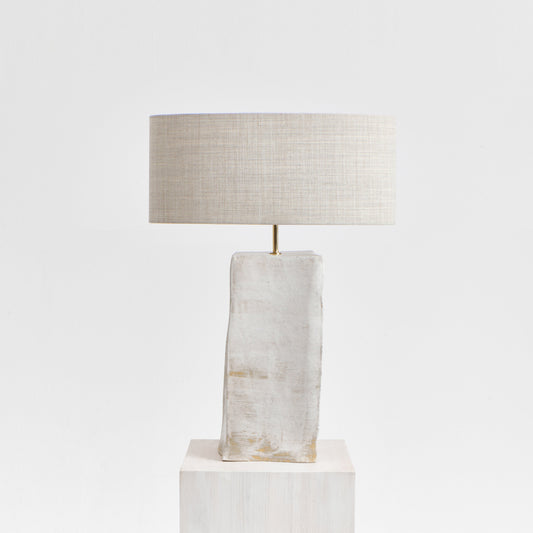 Rectangular Ceramic Light in Brushed White by Project 213A, Table Lamps
