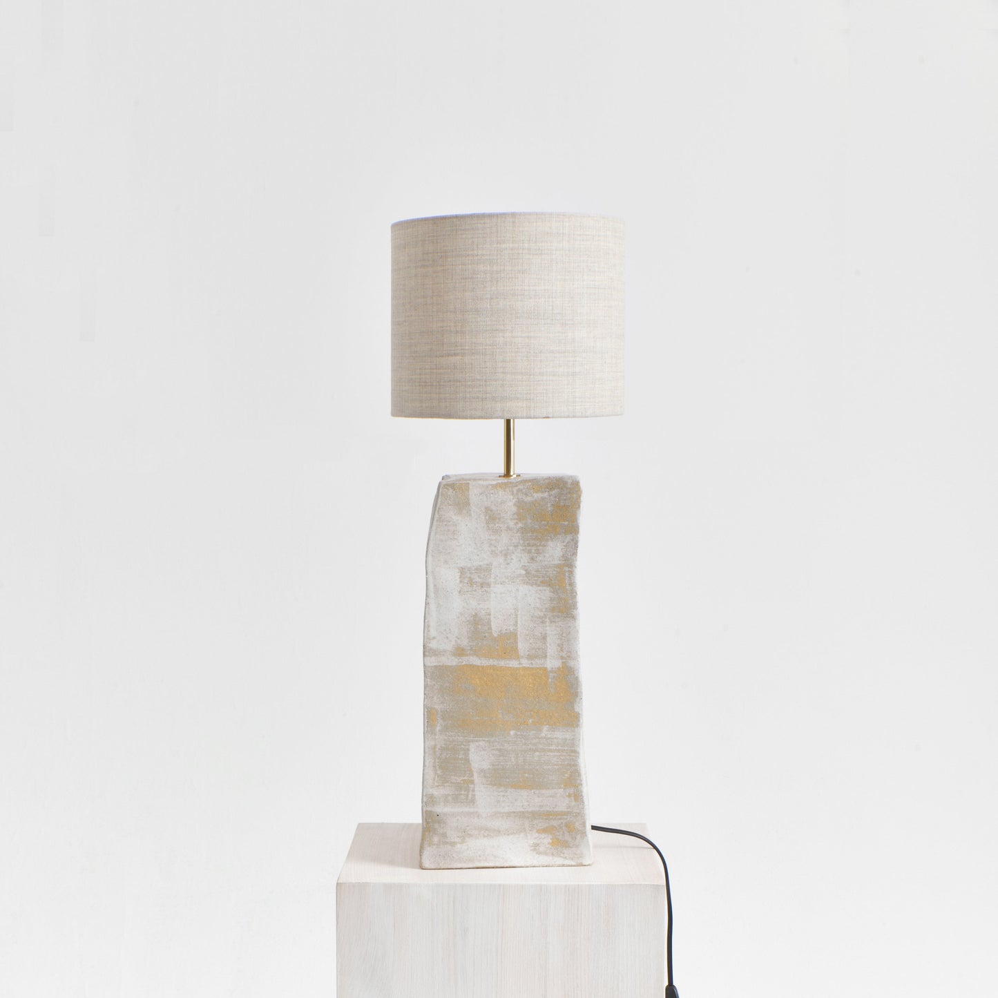 Rectangular Ceramic Light in Brushed White by Project 213A, Table Lamps