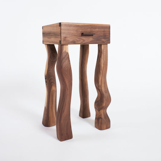 Side Table in Walnut - No Foot End Tables