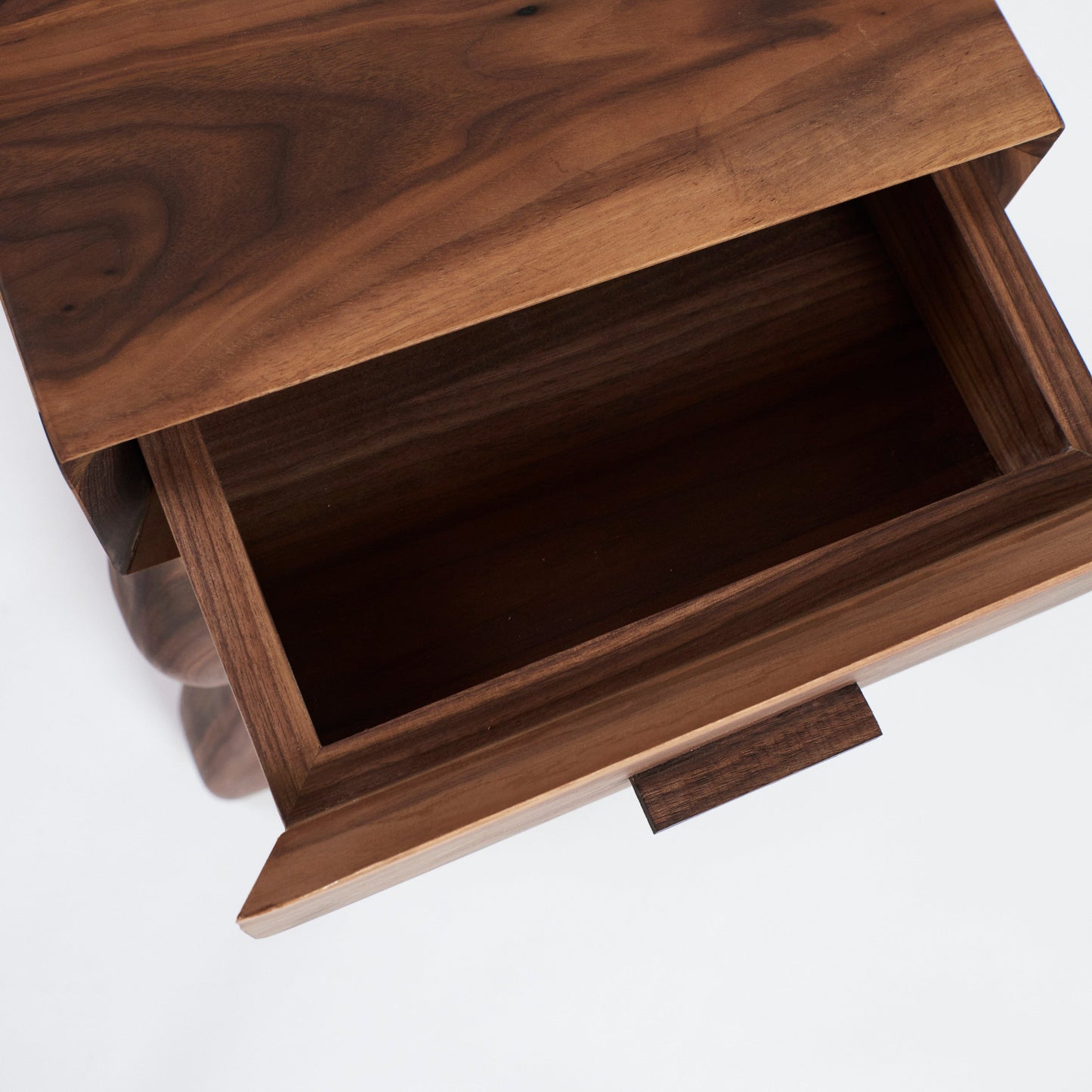 Side Table in Walnut - No Foot End Tables