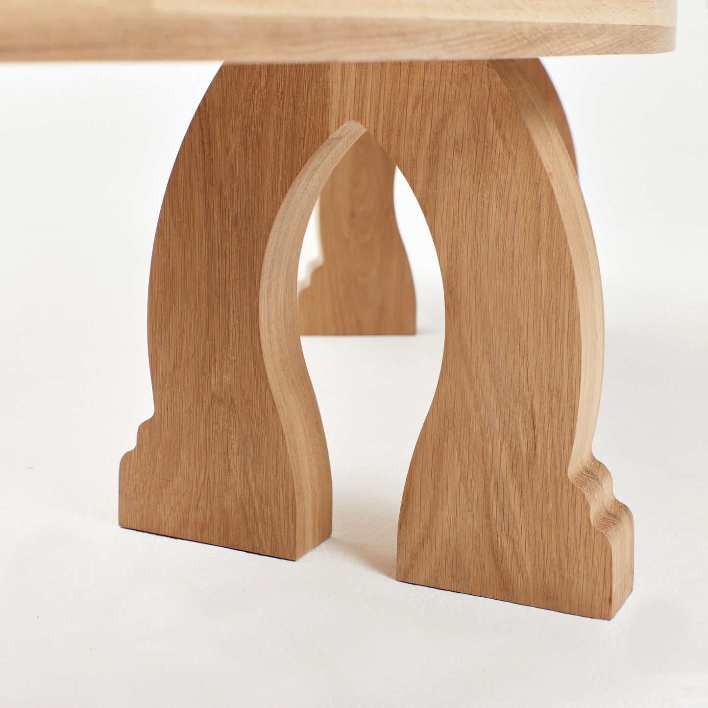 Sintra Curved Bench in Oak Benches