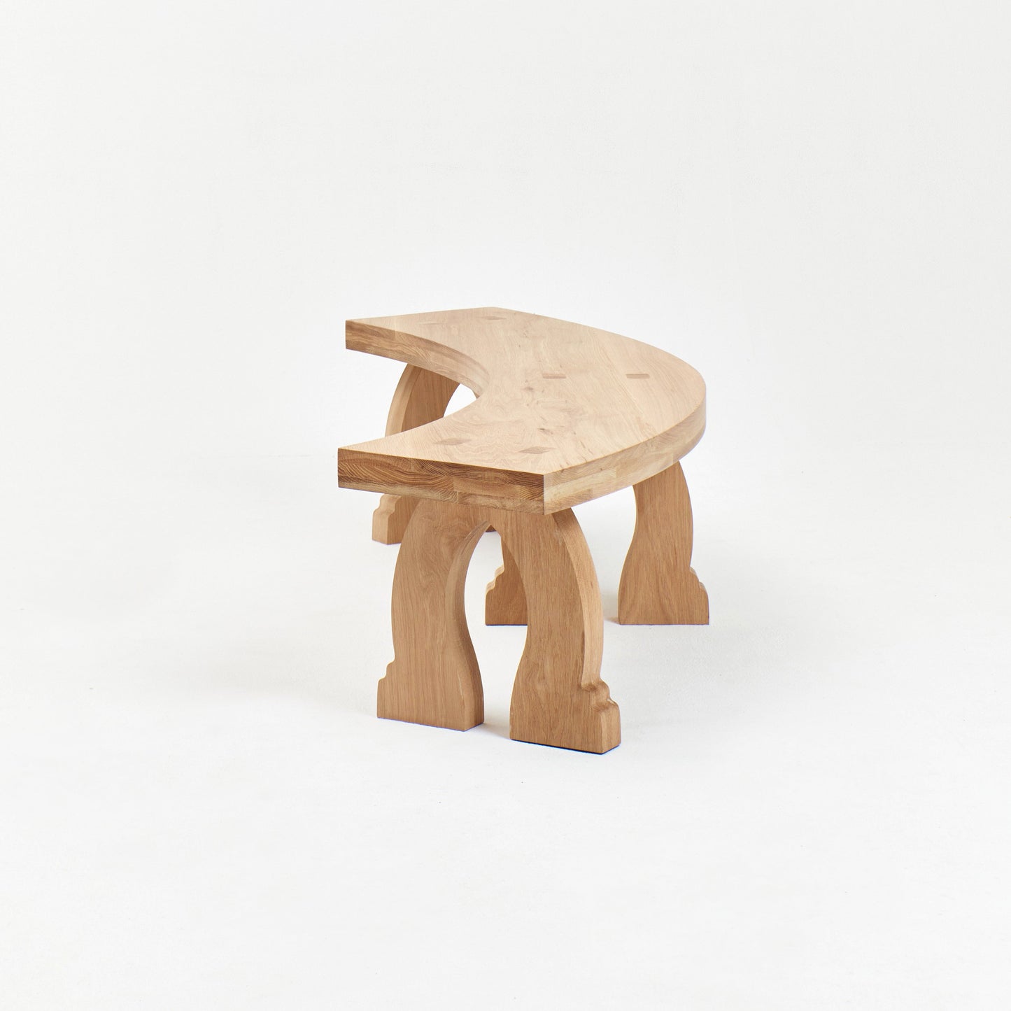 Sintra Curved Bench in Oak Benches
