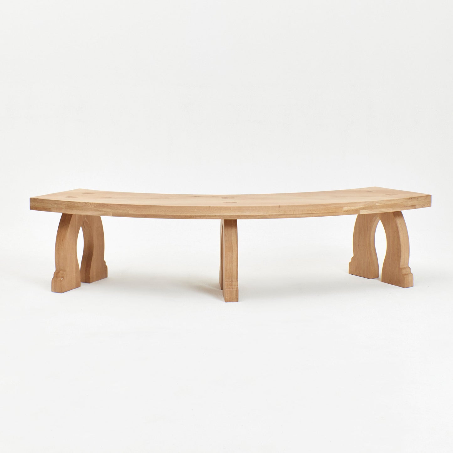 Sintra Curved Bench in Oak Benches