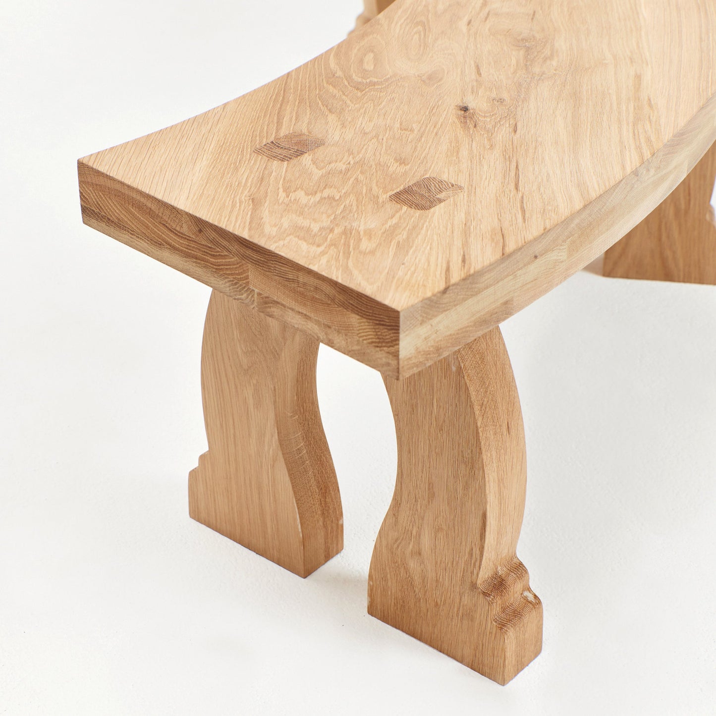 Sintra Curved Bench in Oak Benches