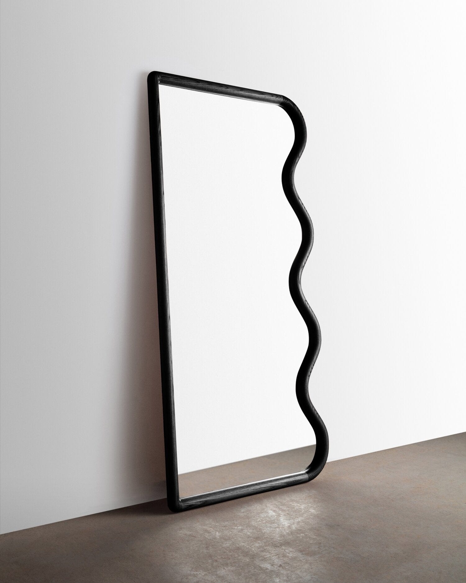Squiggle Full Length Mirror in Charred Oak Mirrors