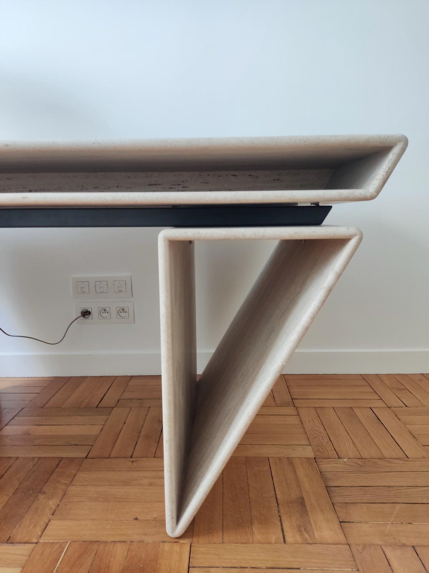 Travertine Desk by Claude Berrladacci Desks