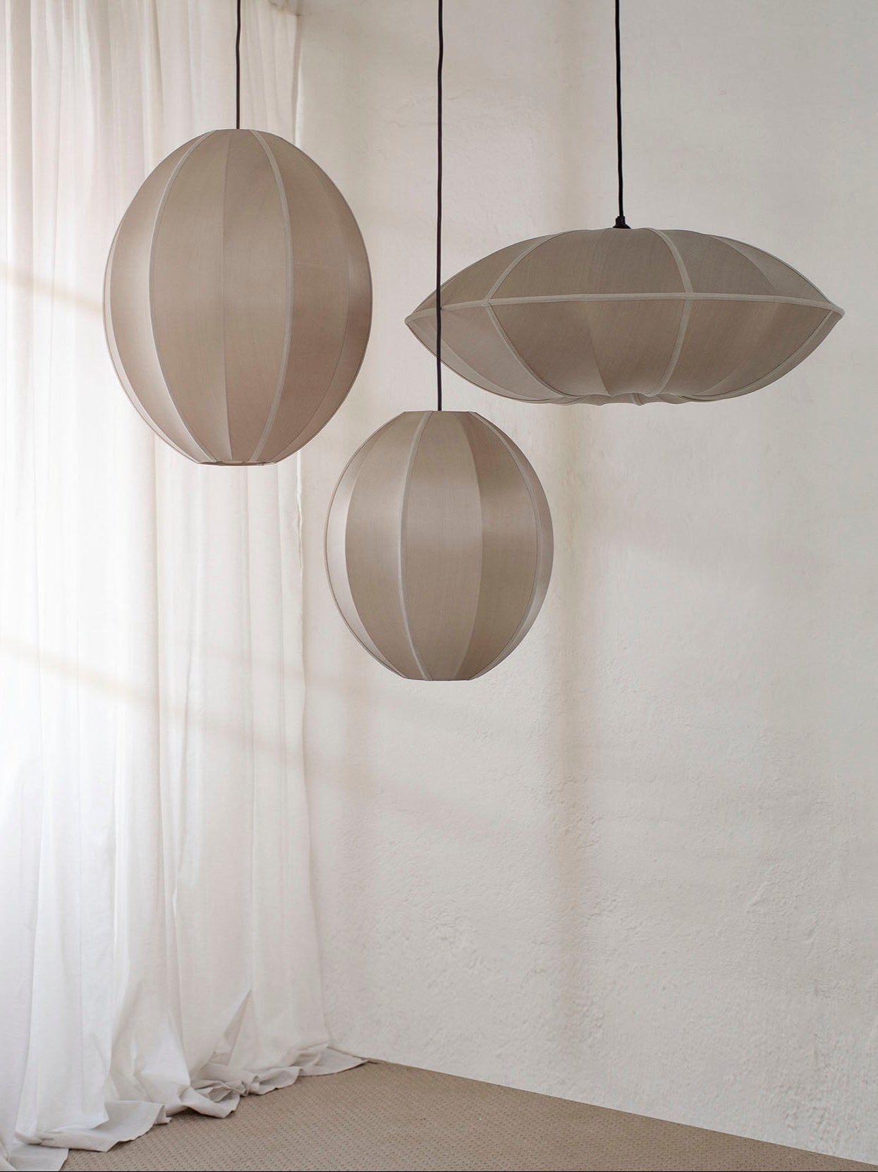 UFO Silk Pendant in Cashmere by Oi Soi Oi Pendants