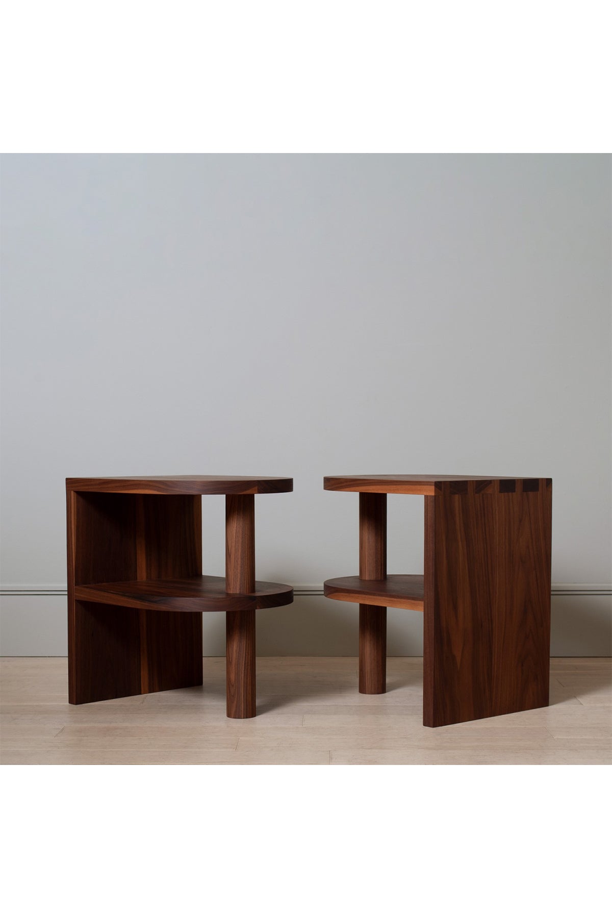 Walnut Nightstands - Set of 2 Bedside Tables